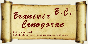 Branimir Crnogorac vizit kartica